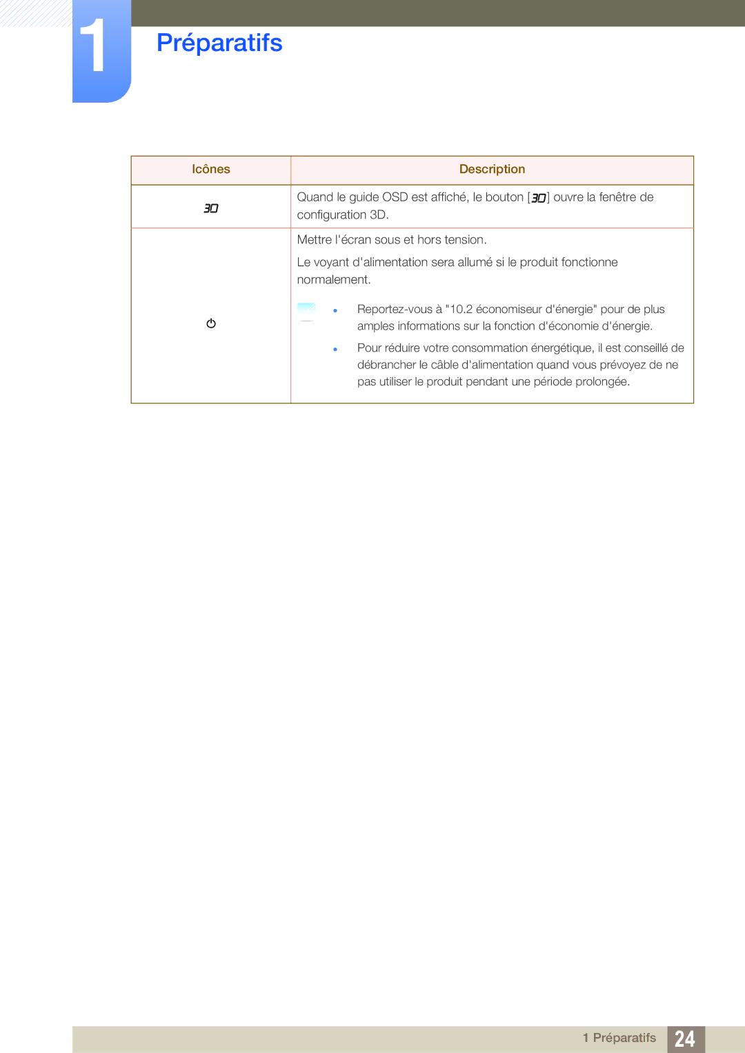 Samsung LS23A700DSL/EN, LS23A700DS/EN manual Préparatifs 