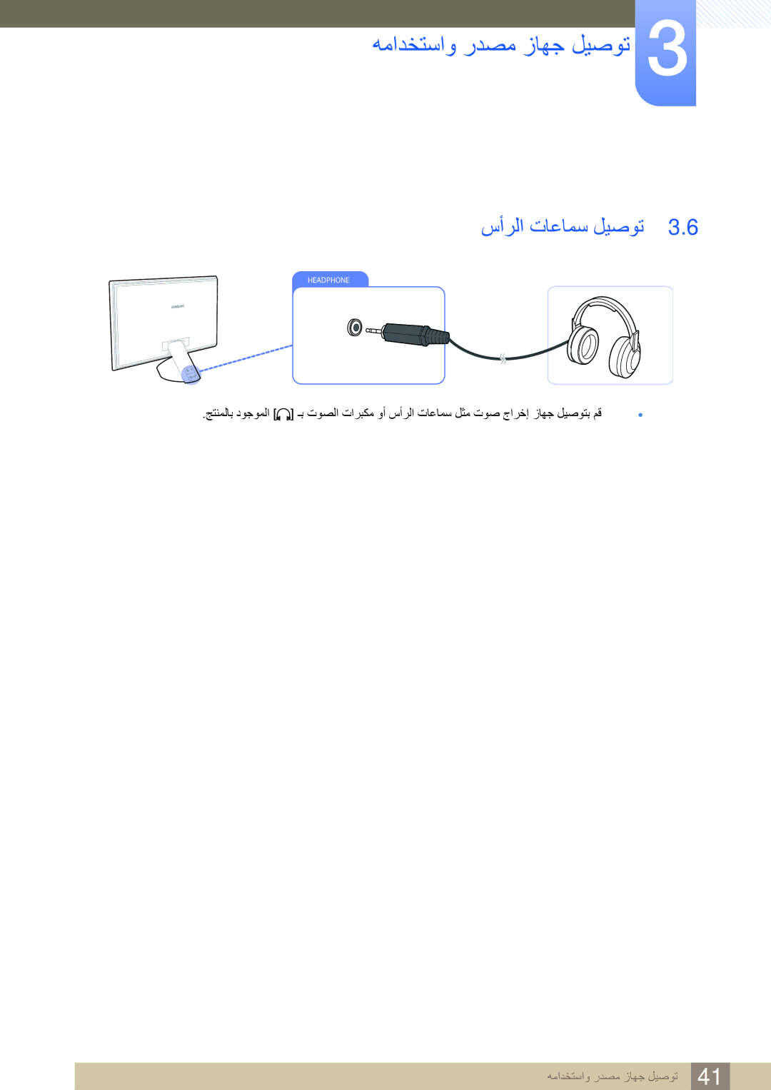 Samsung LS23A700DS/ZN, LS23A700DS/SM, LS23A700DS/NG, LS23A700DSL/ZN, LS23A700DSL/ZR, LS23A700DSL/SM manual سأرلا تاعامس ليصوت 