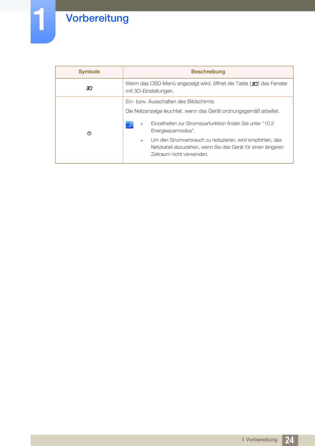 Samsung LS23A700DS/ZA, LS23A700DSL/EN, LS23A700DS/EN manual Vorbereitung 