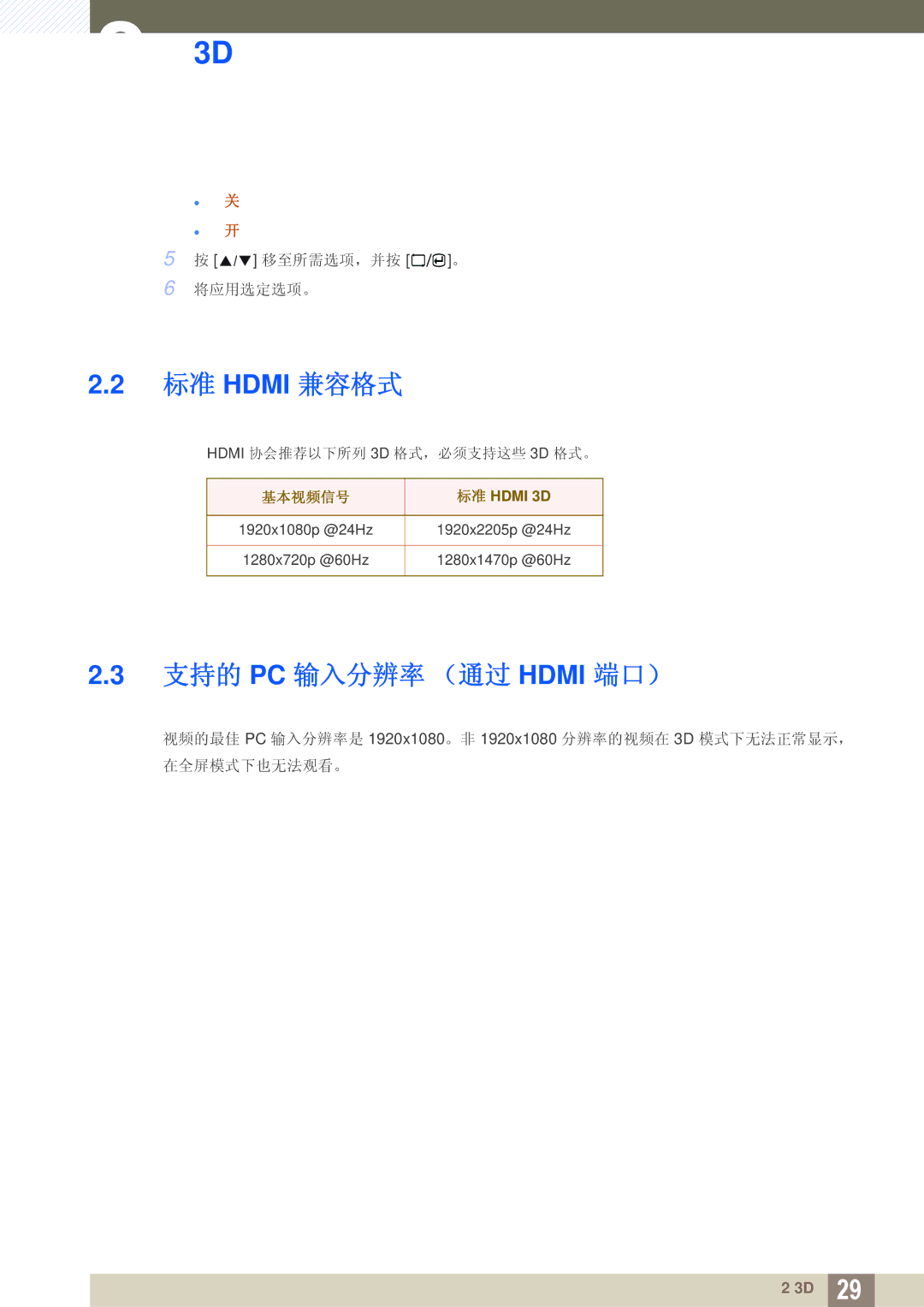 Samsung LS23A700DS/EN, LS23A700DS/ZA, LS23A700DSL/EN manual 标准 Hdmi 兼容格式, 支持的 PC 输入分辨率 （通过 Hdmi 端口） 