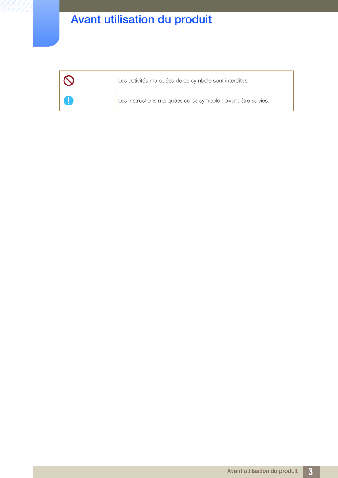 Samsung LS23A750DS/EN, LS27A750DS/EN, LS23A750DSL/EN manual Avant utilisation du produit 