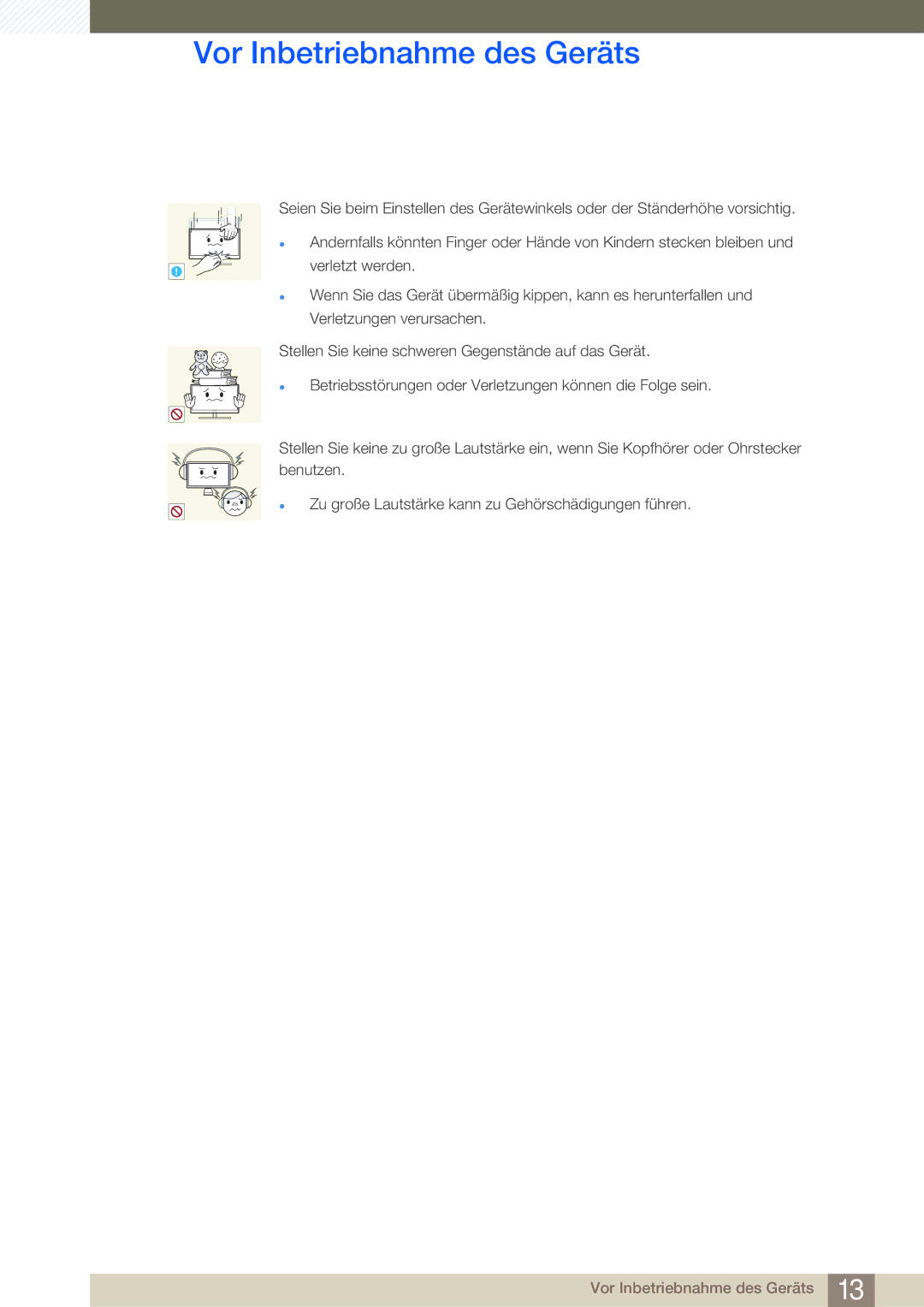 Samsung LS27A950DS/ZA, LS23A950DSL/EN, LS27A950DS/EN, LS27A950DSL/EN manual Verletzt werden 