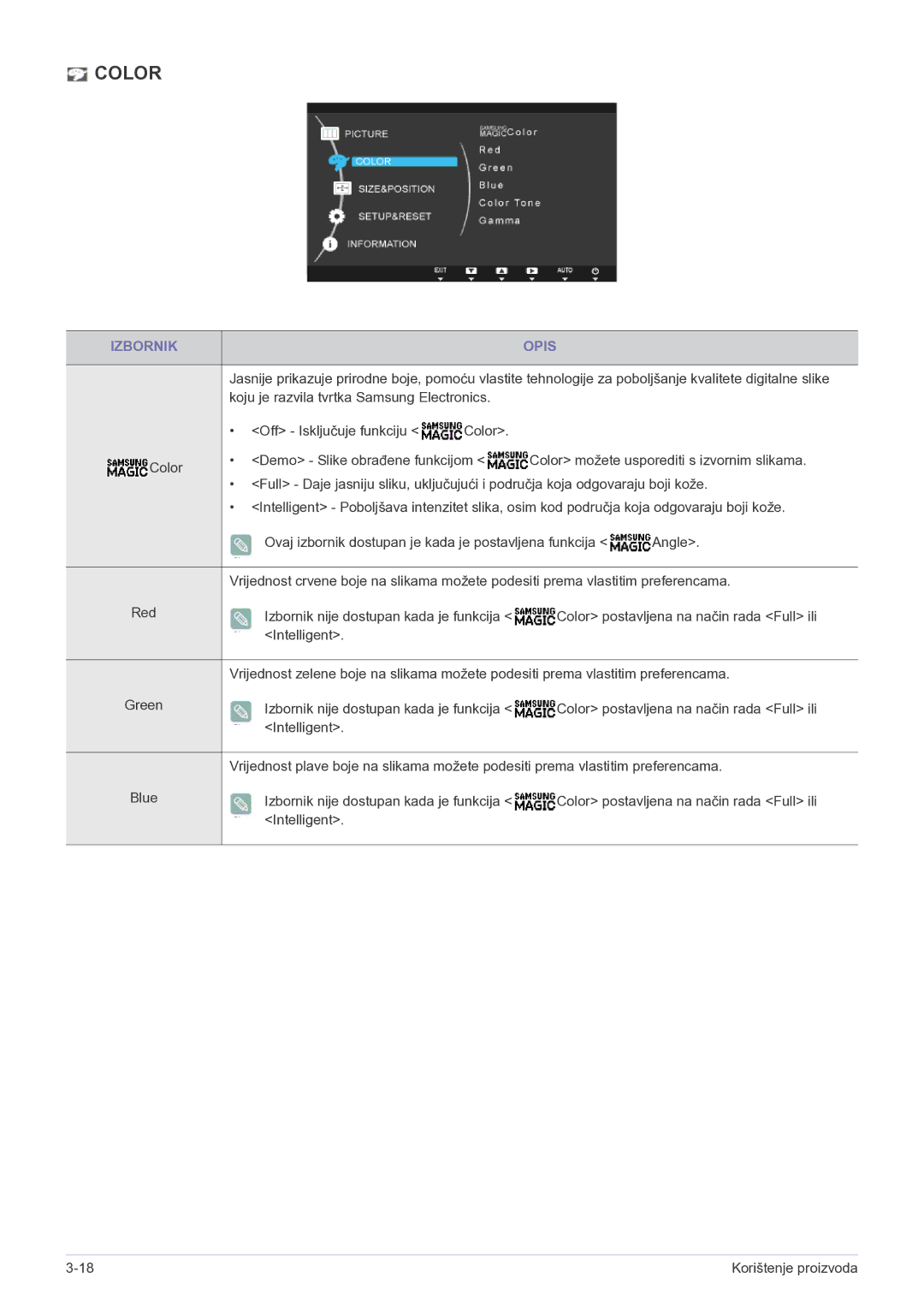 Samsung LS22B350HS/EN, LS23B350BS/EN, LS27B350HS/EN manual Color 