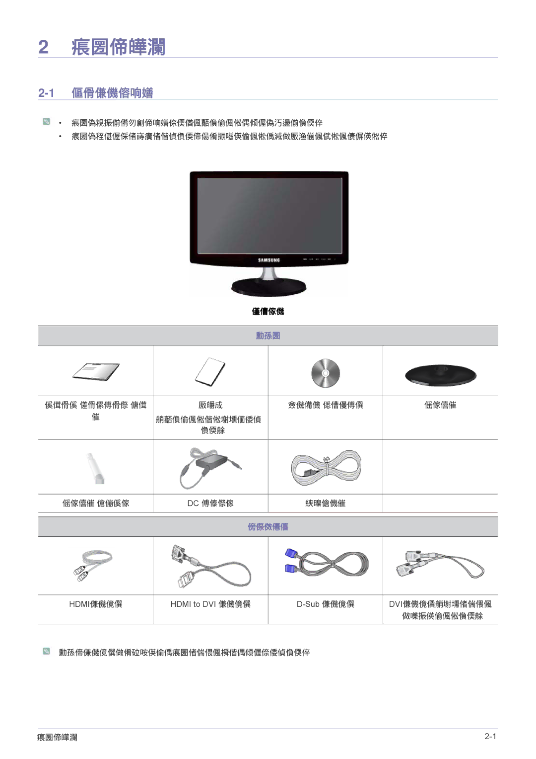 Samsung LS23B350HSH/XJ, LS22B350HSH/XJ, LS27B350HSH/XJ manual 製品の設置, 1パッケージ内容 