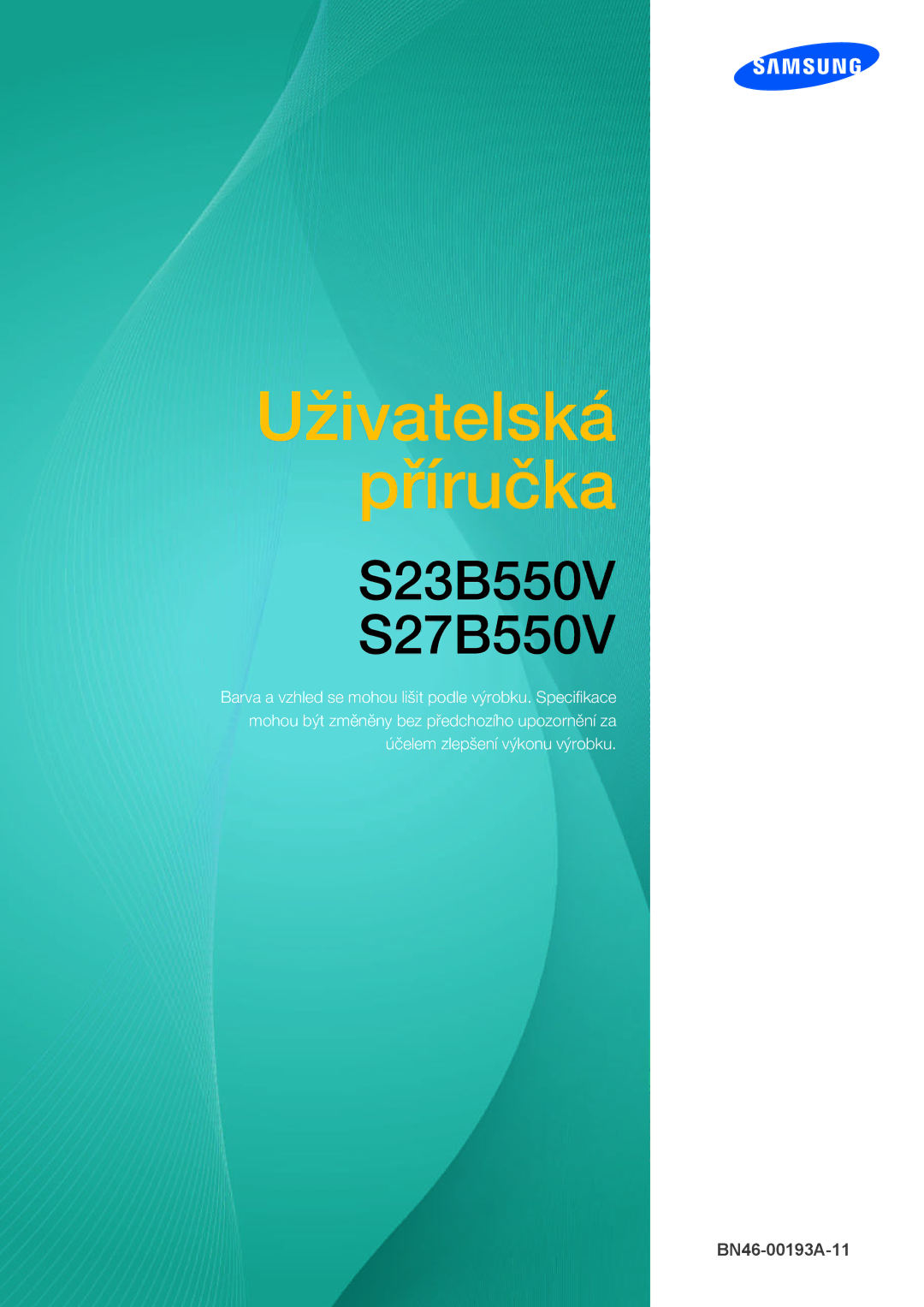 Samsung LS27B550VS/EN, LS23B550VS/EN manual Uživatelská Příručka 