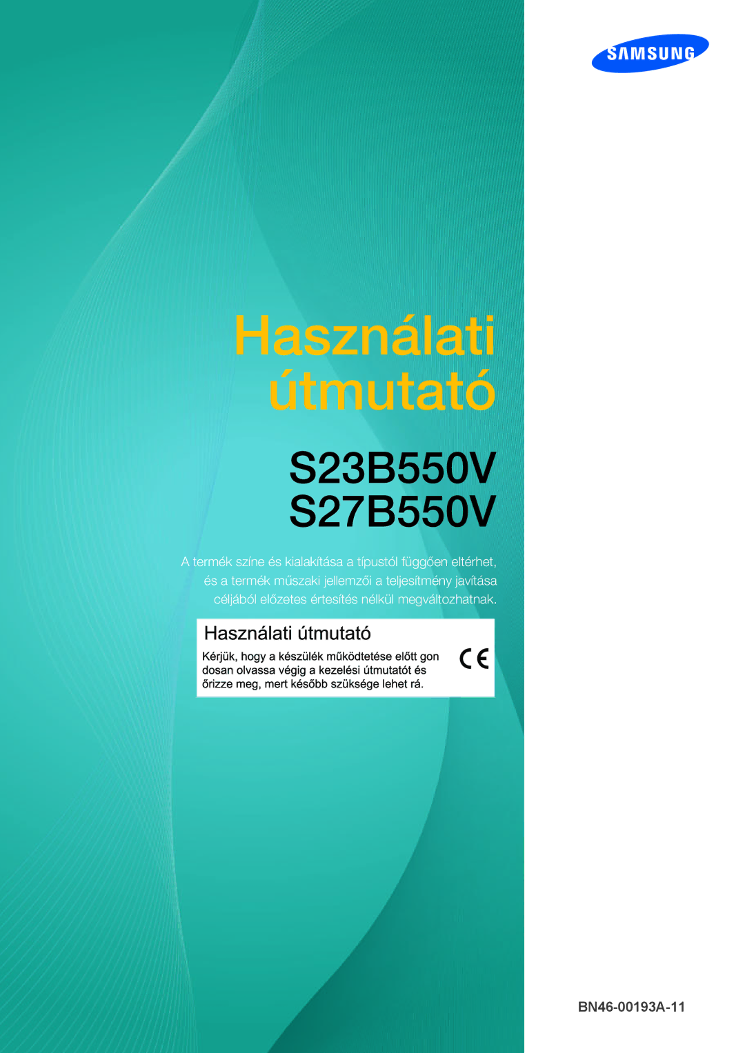 Samsung LS27B550VS/EN, LS23B550VS/EN manual Használati Útmutató 