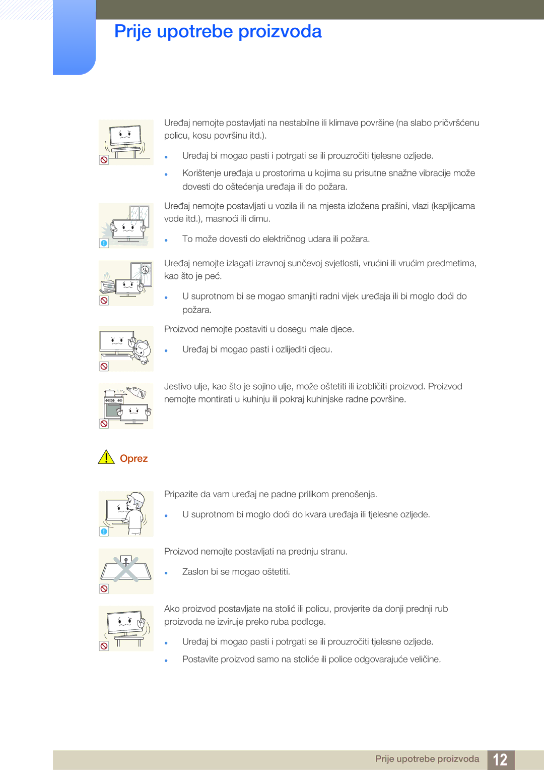 Samsung LS23B550VS/EN manual Prije upotrebe proizvoda 