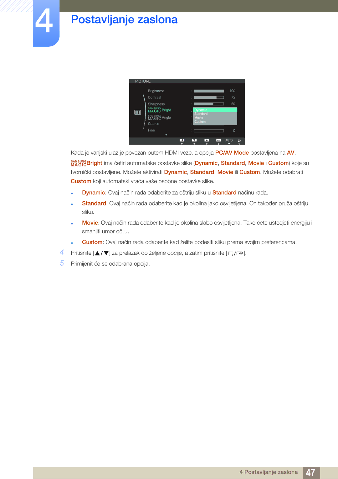 Samsung LS23B550VS/EN manual Dynamic 