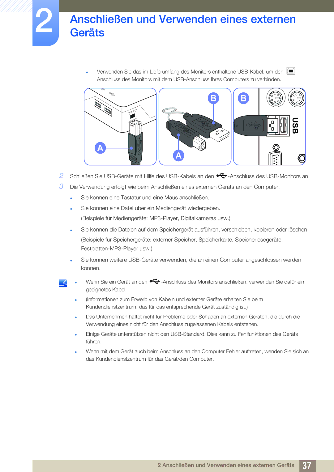 Samsung LS24C65UPL/EN, LS23C65UDC/EN, LS22C65UDC/EN, LS27C65UDS/EN, LS24C65KBWV/EN, LS24C65UPC/EN manual Usb 