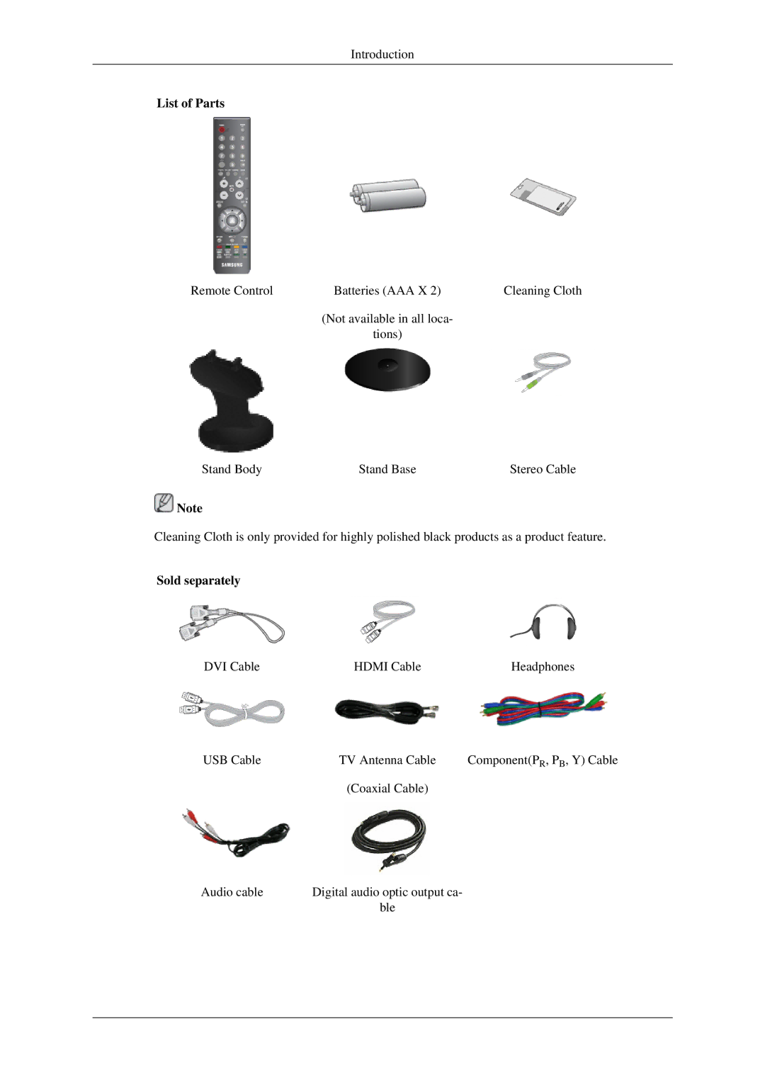 Samsung LS23CFEKFSEN, LS23CFEKF/EN, LS23CFVKF/EN, LS23CFVKF/XE, LS23CFVKF/CH manual Sold separately 