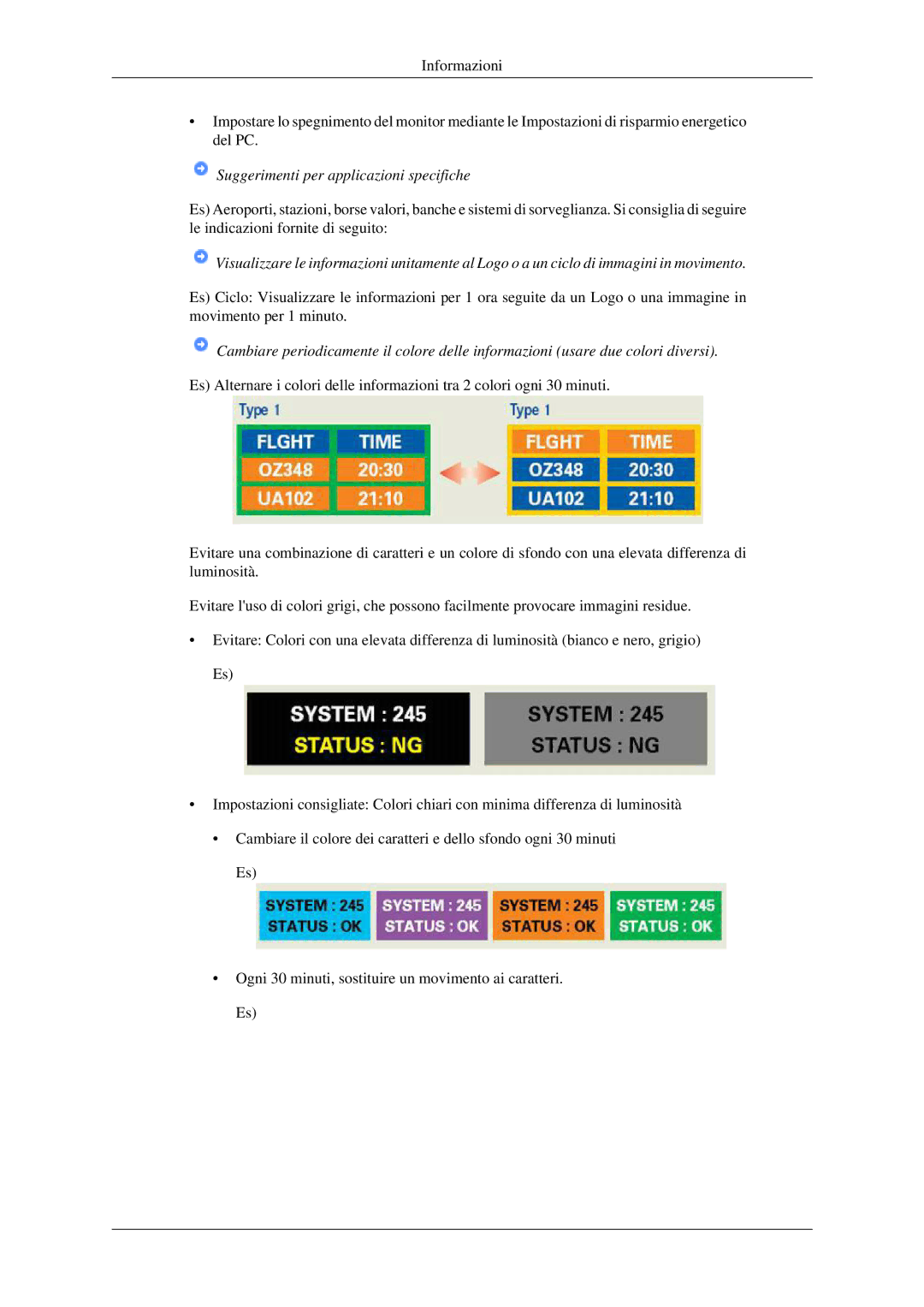 Samsung LS23CFEKF/EN, LS23CFVKF/EN manual Suggerimenti per applicazioni specifiche 