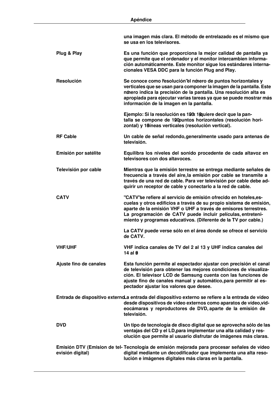 Samsung LS23CFEKF/EN, LS23CFVKF/EN manual Catv 