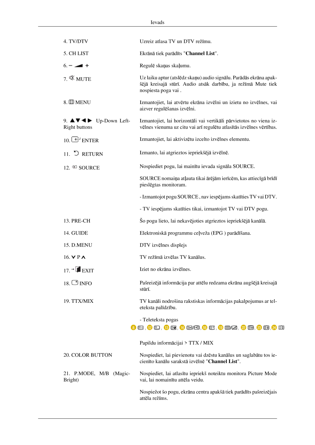 Samsung LS23CFEKF/EN, LS23CFVKF/EN manual Tv/Dtv 