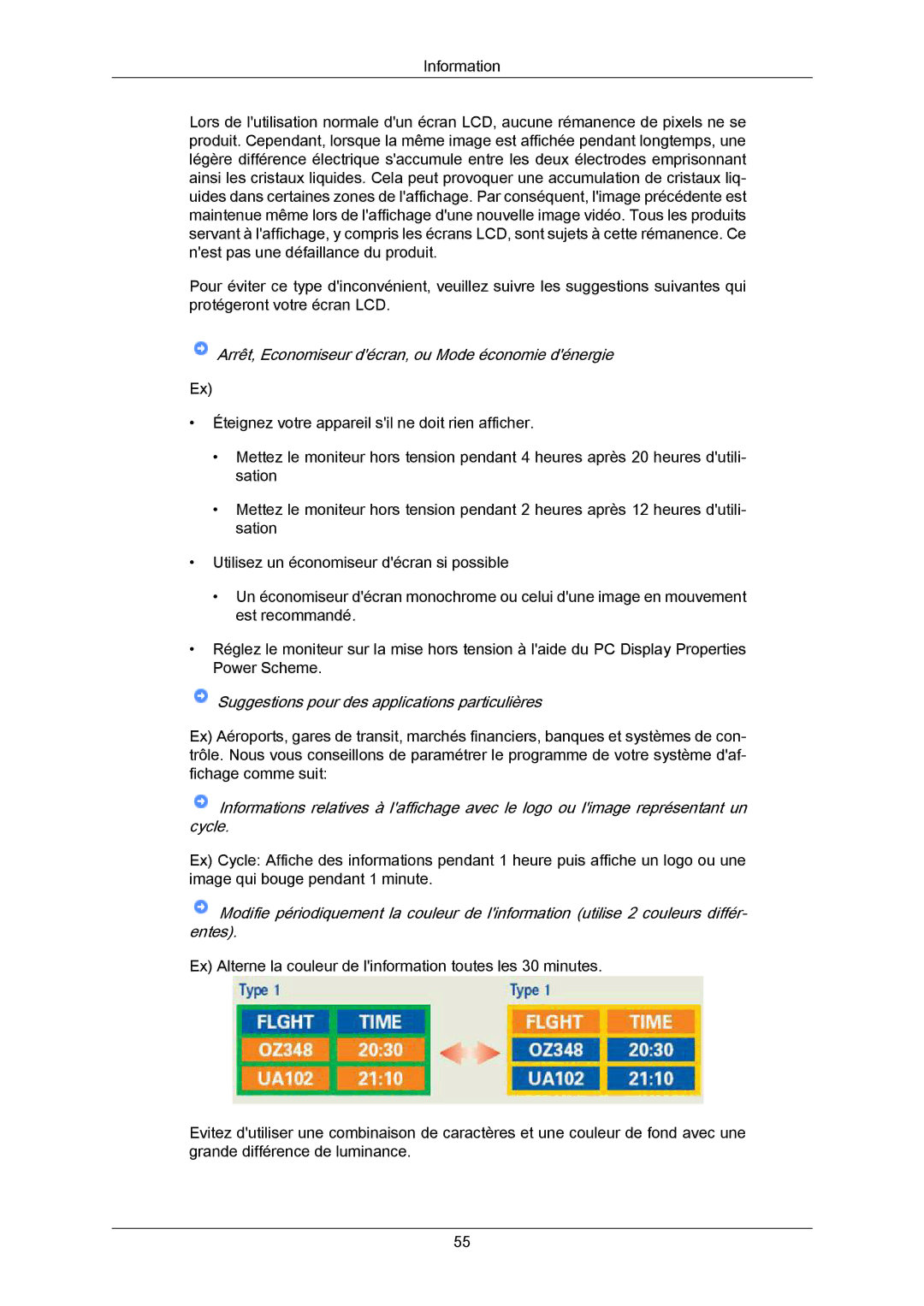 Samsung LS23CMZKFV/EN, LS23CMZKFVA/EN manual Arrêt, Economiseur décran, ou Mode économie dénergie 