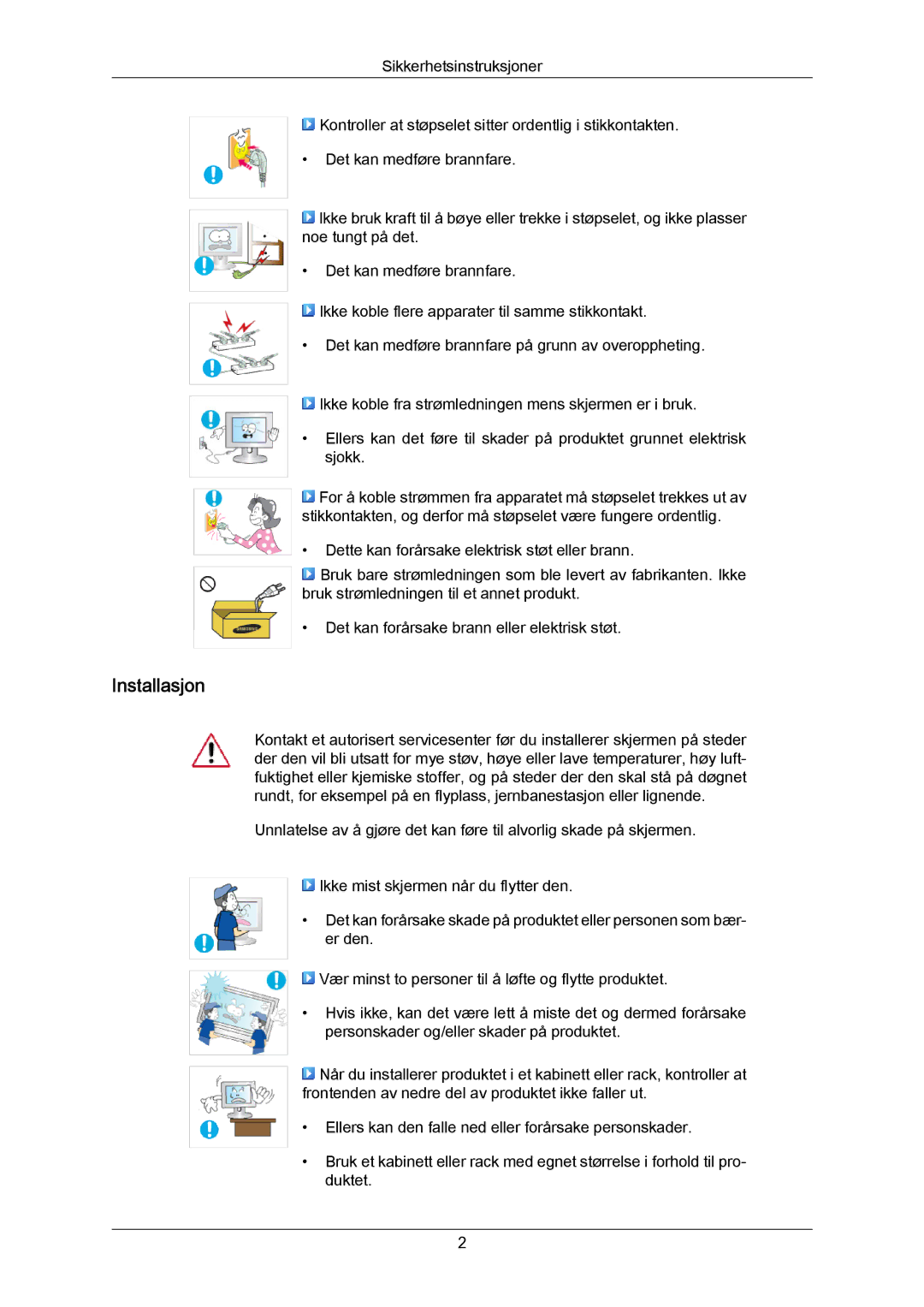 Samsung LS23CMZKFVA/EN, LS23CMZKFV/EN manual Installasjon 