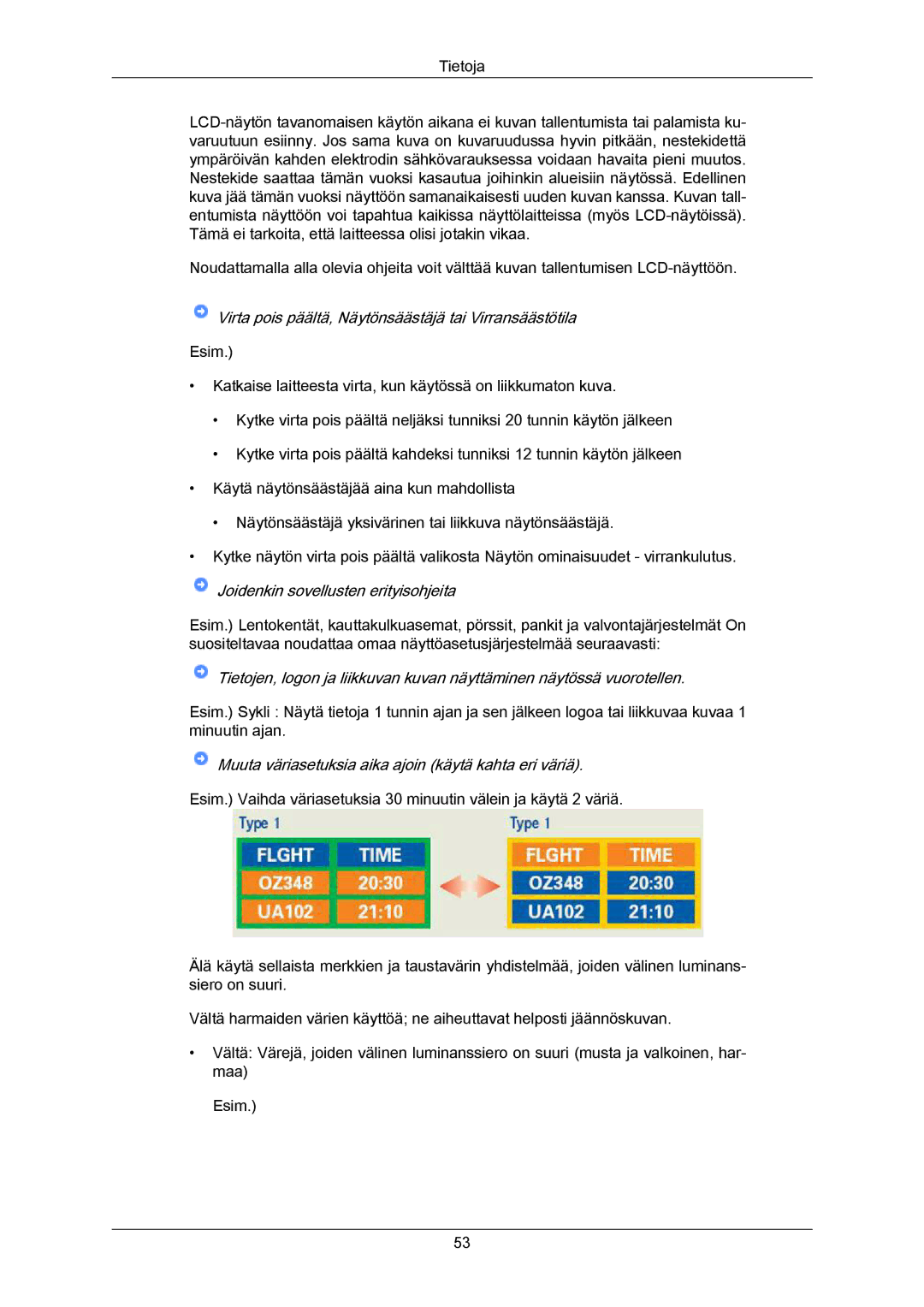 Samsung LS23CMZKFV/EN, LS23CMZKFVA/EN manual Virta pois päältä, Näytönsäästäjä tai Virransäästötila 