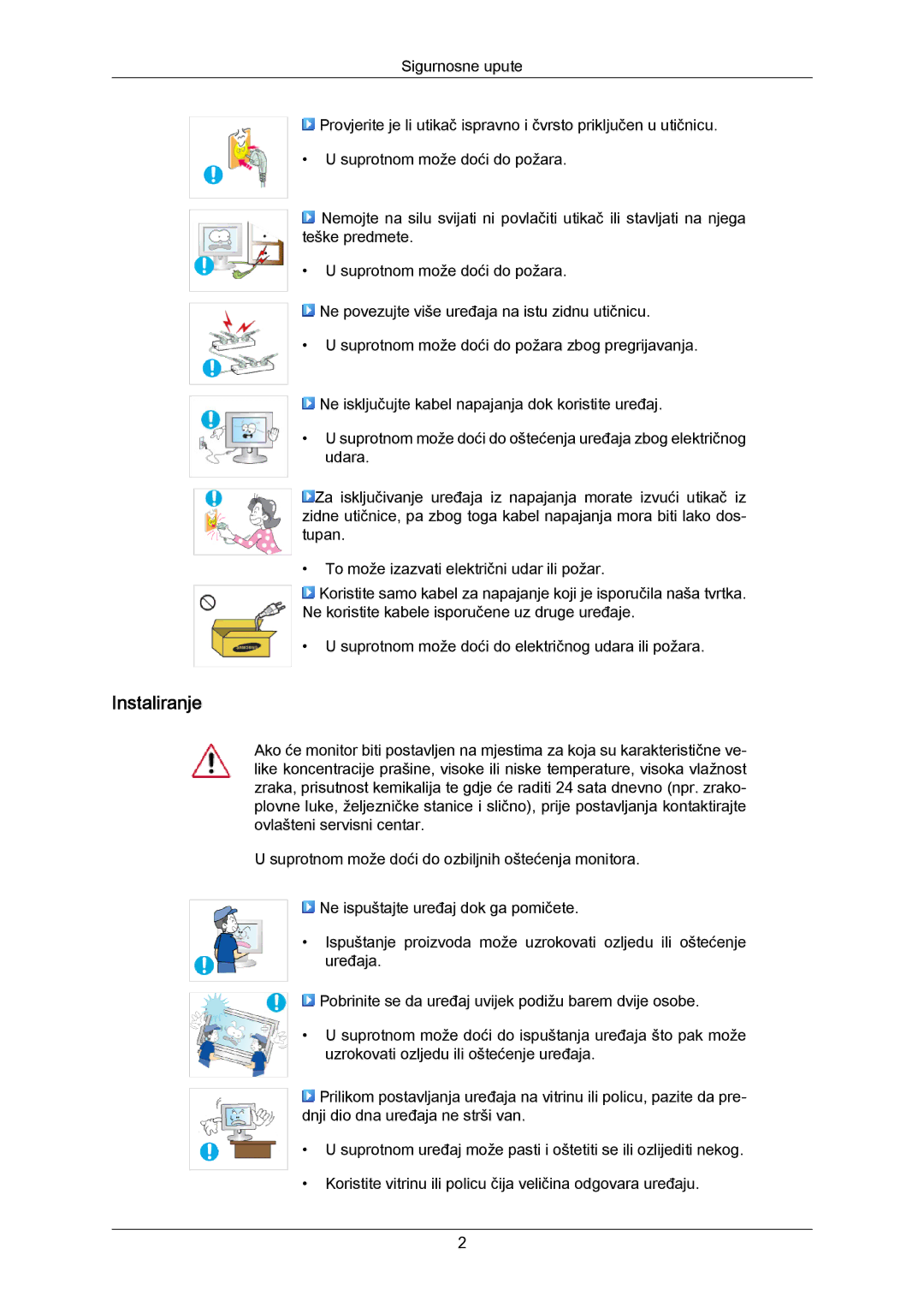 Samsung LS23CMZKFVA/EN, LS23CMZKFV/EN manual Instaliranje 