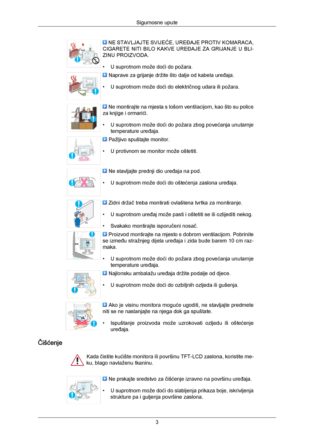 Samsung LS23CMZKFV/EN, LS23CMZKFVA/EN manual Čišćenje 