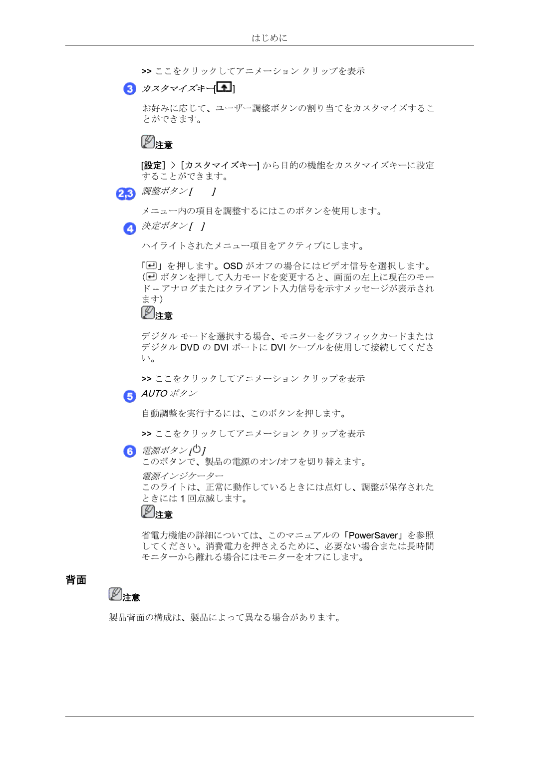 Samsung LS23CMZKFV/XJ manual カスタマイズキー 