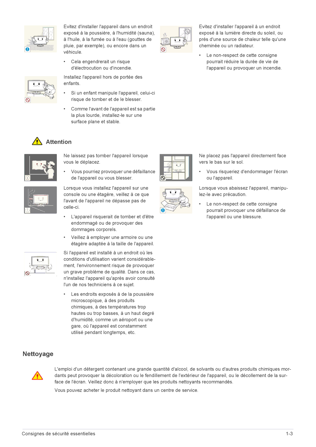 Samsung LS23CMTKF/EN, LS23CMZKFZ/EN manual Nettoyage 