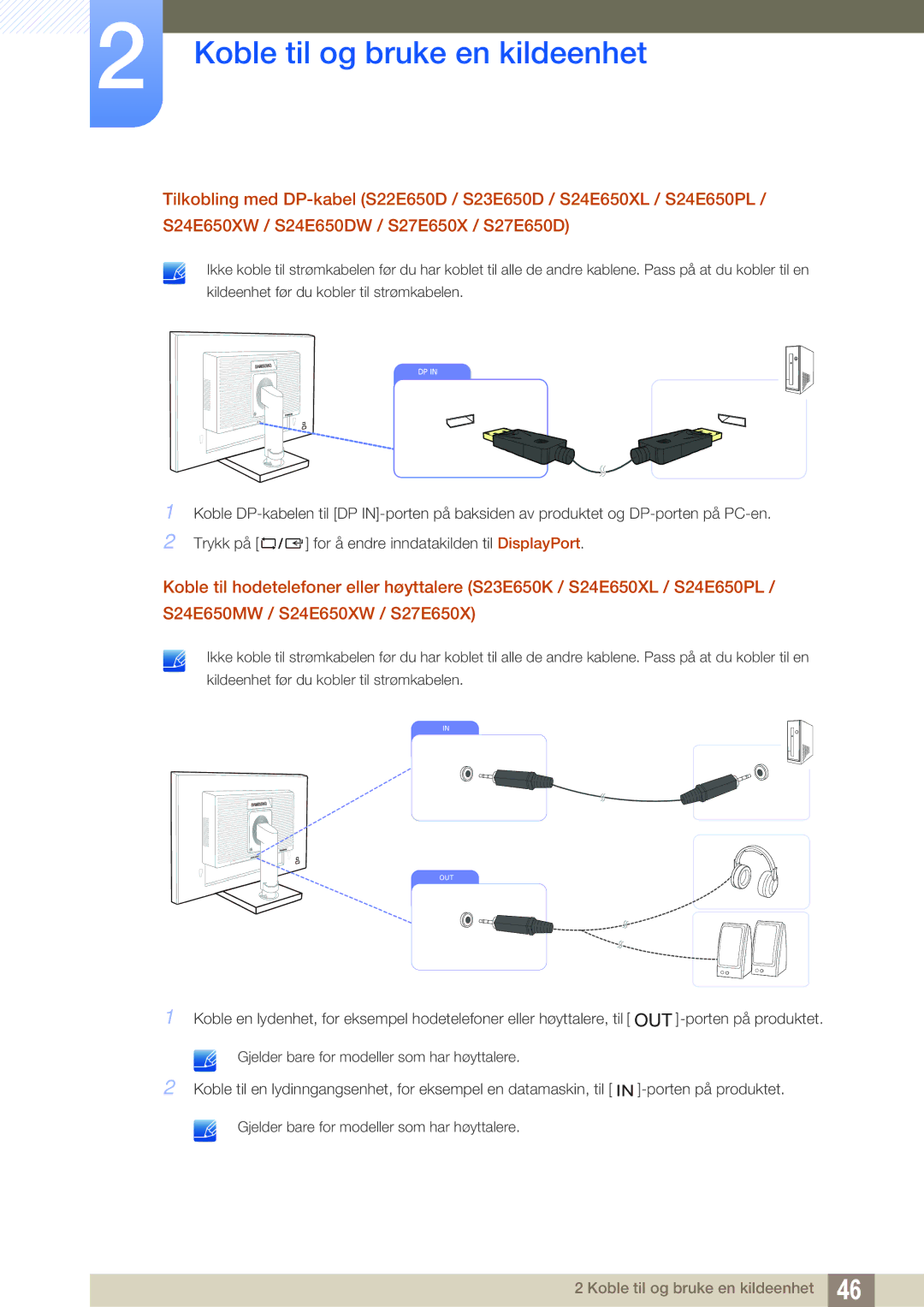 Samsung LS23E65UDC/EN, LS24E65UPL/EN, LS22E45UDWG/EN, LS24E65UXWG/EN, LS24E45UFS/EN, LS22E65UDSG/EN, LS24E65UDWG/EN manual Out 