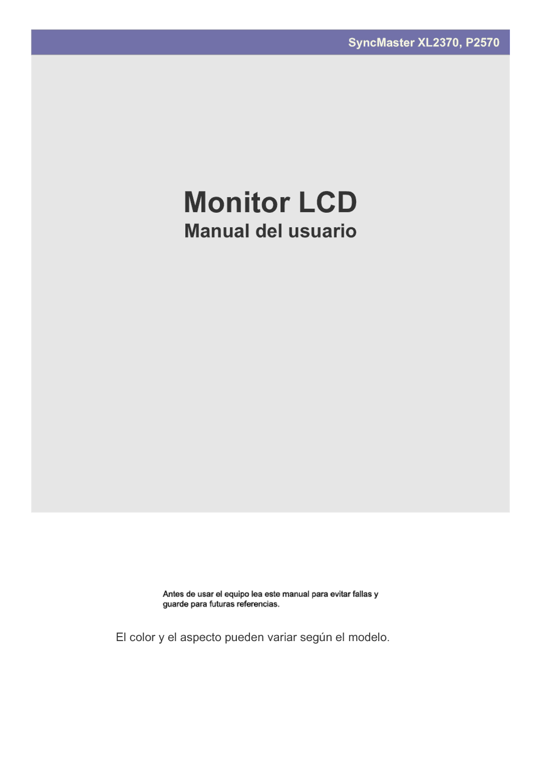 Samsung LS23EFPKFV/EN manual LCD-skjerm 