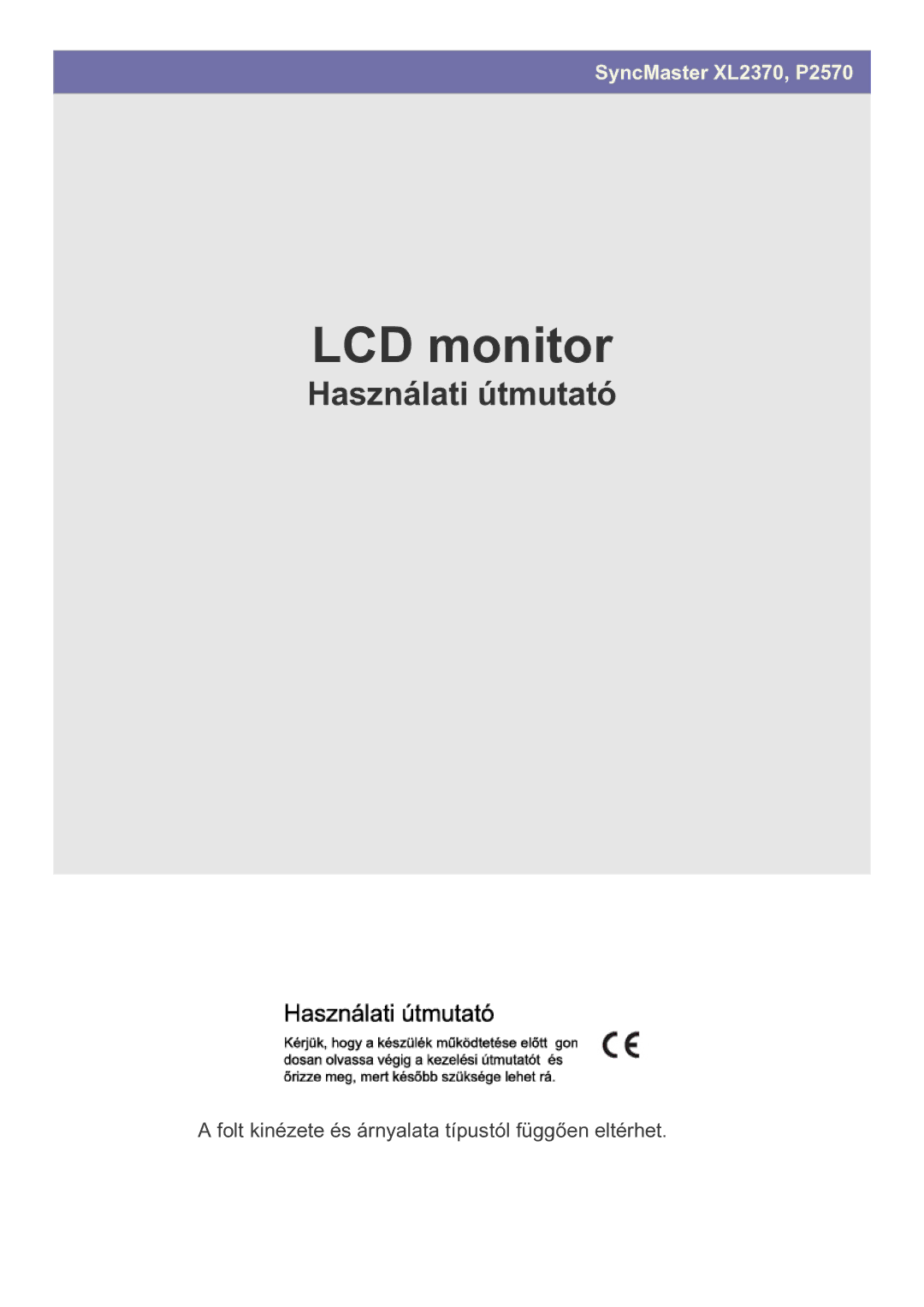 Samsung LS23EFPKFK/ZA, LS23EFPKFV/EN manual LCD monitor 