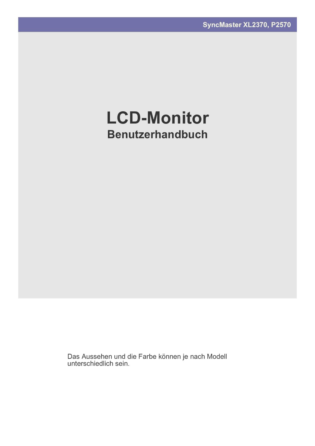 Samsung LS23EFPKFV/EN manual LCD-Monitor 