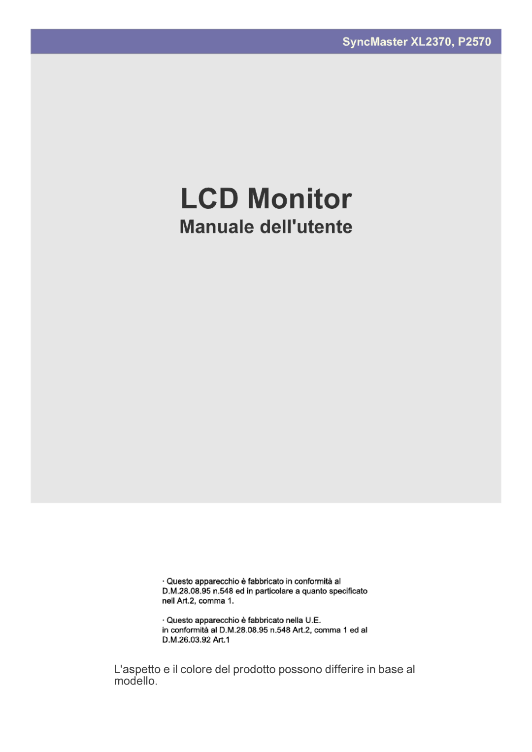 Samsung LS23EFPKFK/ZA, LS23EFPKFV/EN manual LCD Monitor 