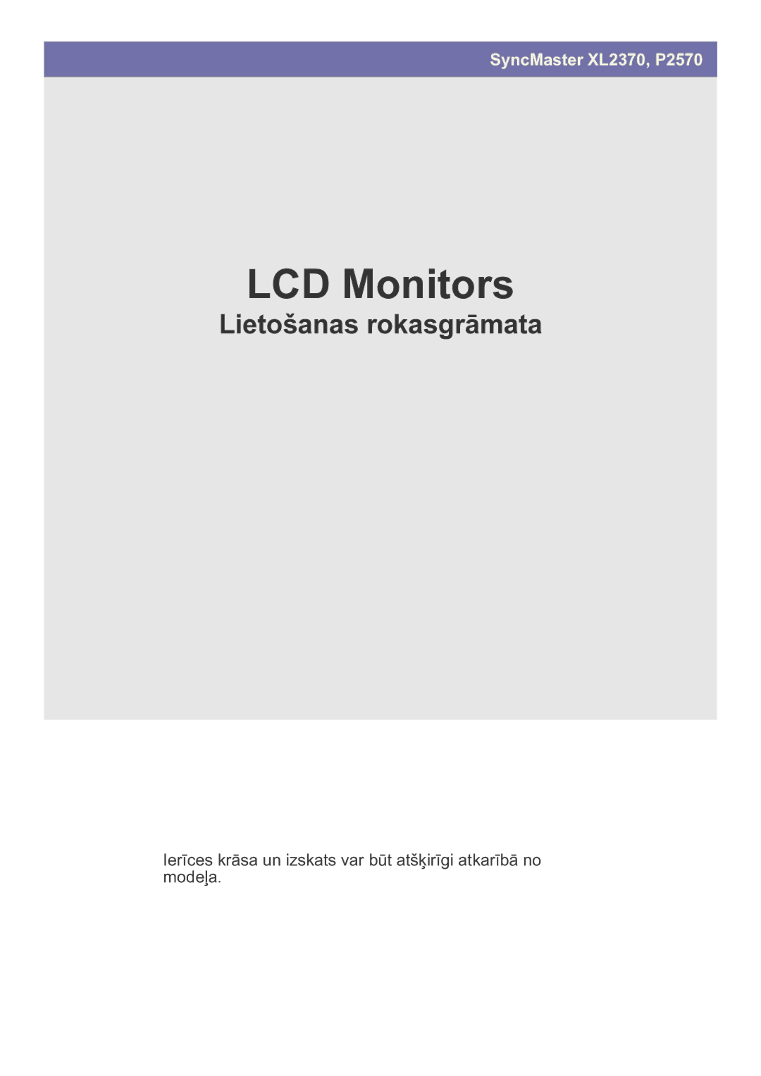 Samsung LS23EFPKFV/EN manual Monitor LCD 