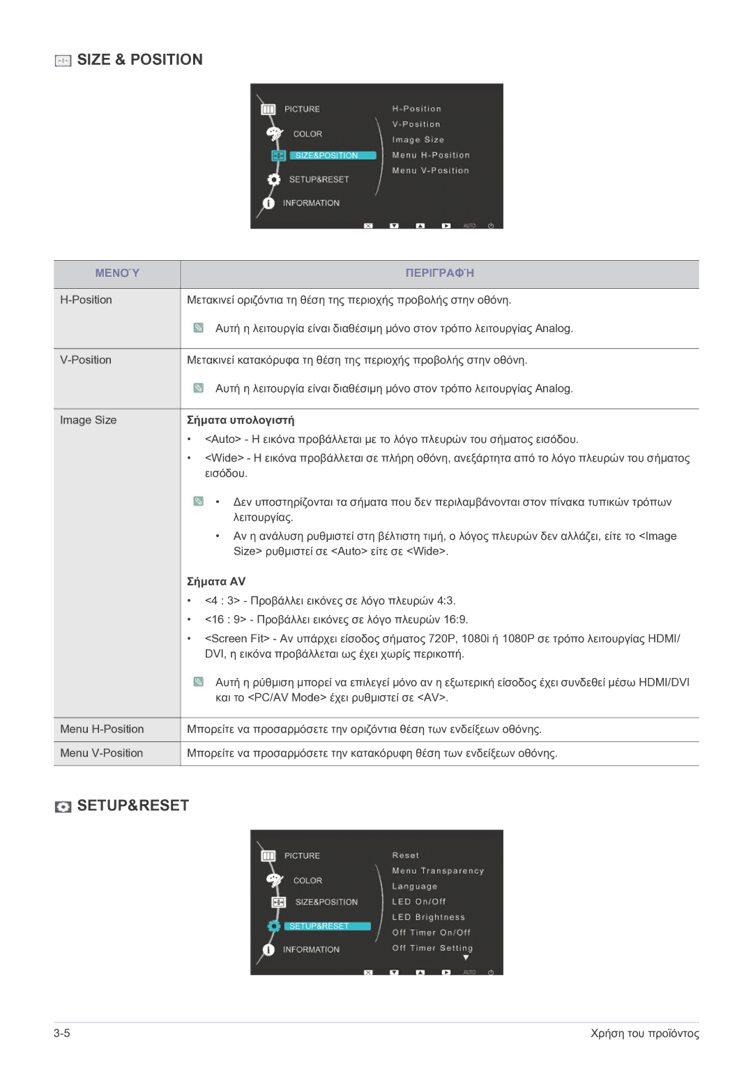 Samsung LS23EFPKFV/EN manual Σήματα υπολογιστή, Σήματα AV 