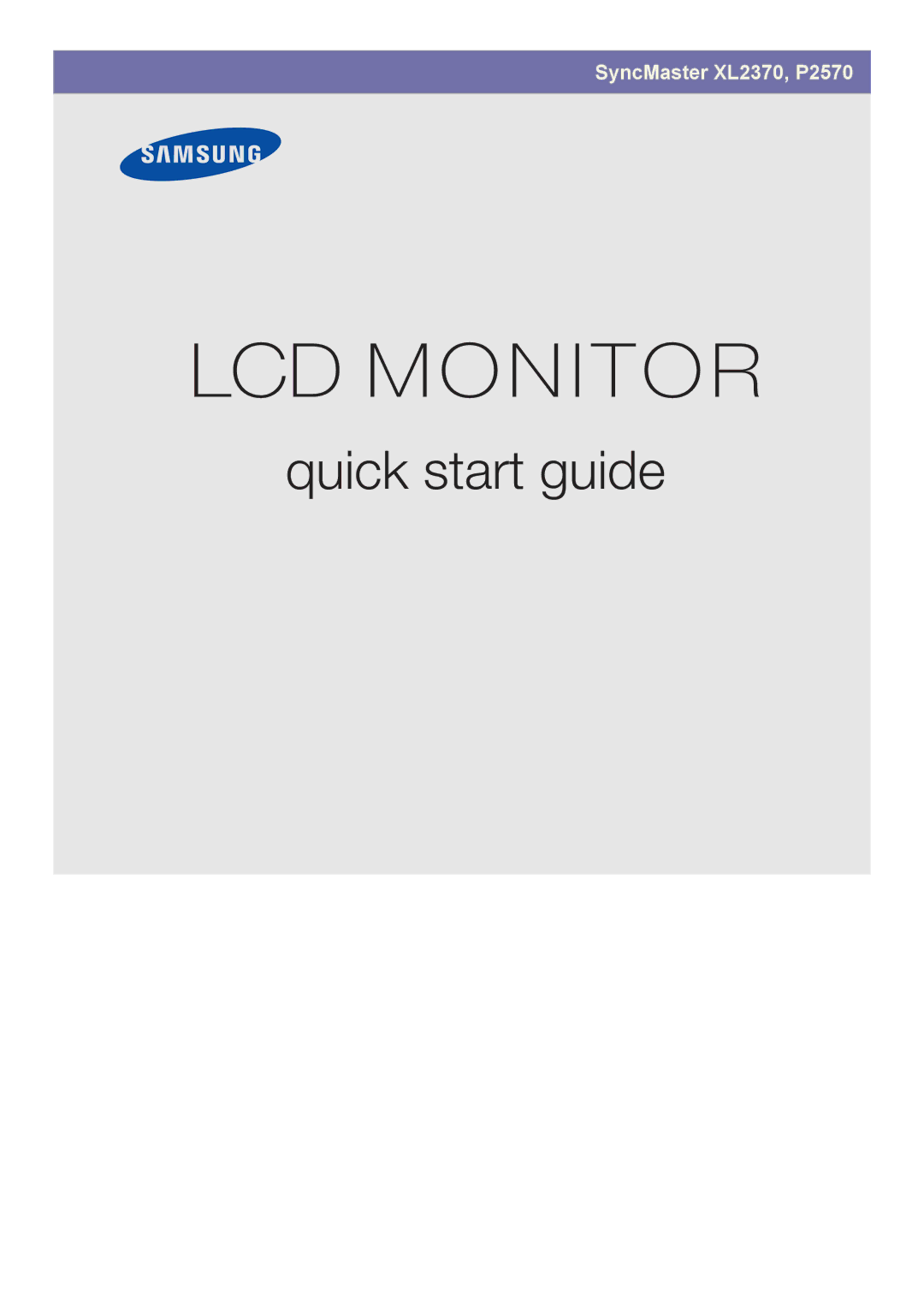 Samsung LS23EFUKFV/XJ, LS23EFPKFV/XJ manual LCD Monitor 