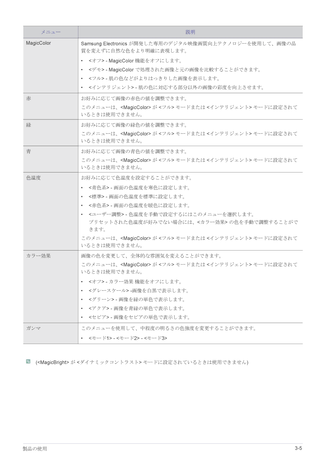 Samsung LS23EFVKUU/XJ manual Samsung Electronics が開発した専用のデジタル映像画質向上テクノロジーを使用して、画像の品, 質を変えずに自然な色をより明確に表現します。 