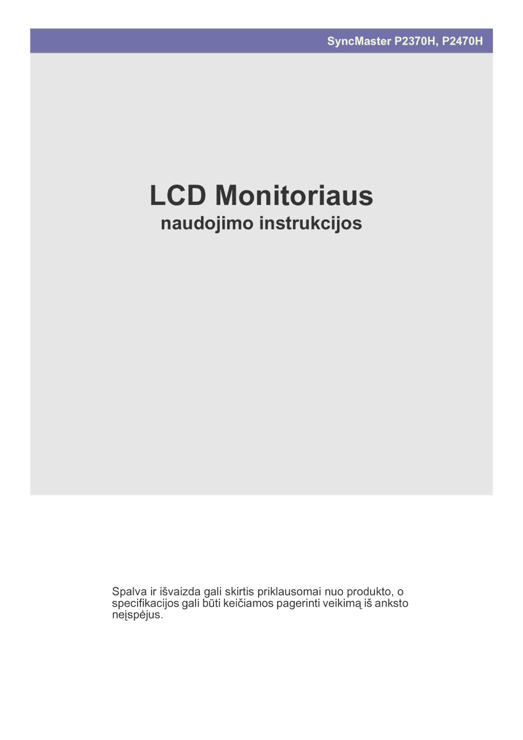 Samsung LS23EFVKUV/EN, LS24EFHKU/EN manual LCD Monitor 