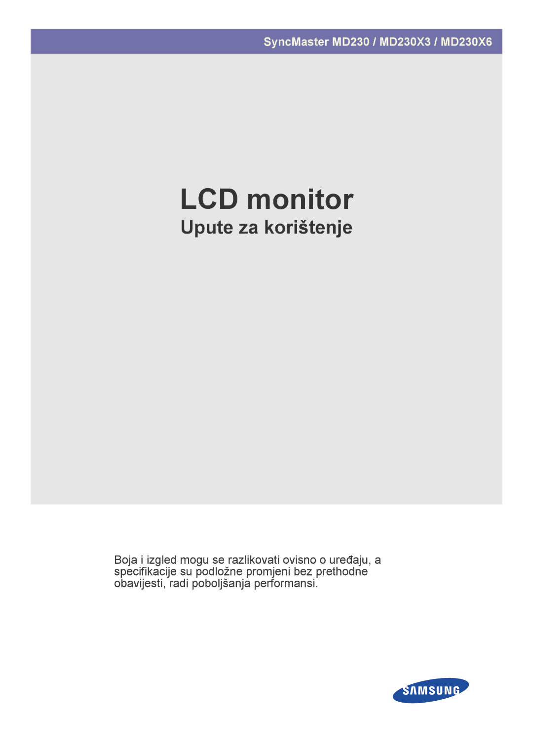 Samsung LS23MURHB/EN manual LCD monitor 