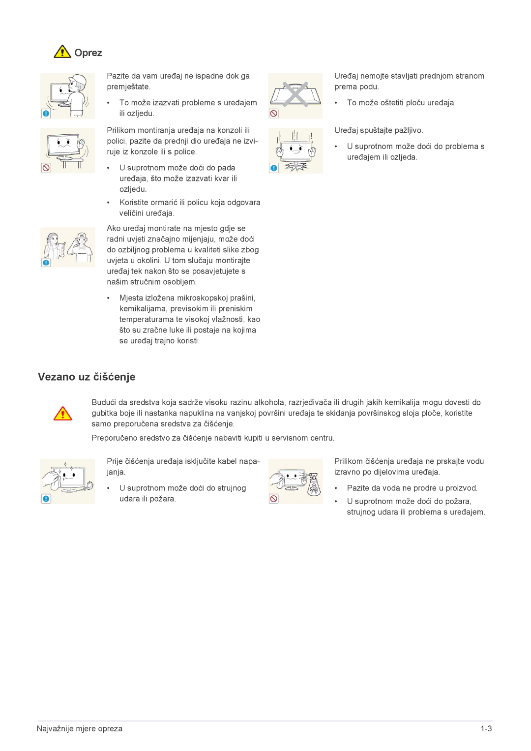 Samsung LS23MURHB/EN manual Vezano uz čišćenje 