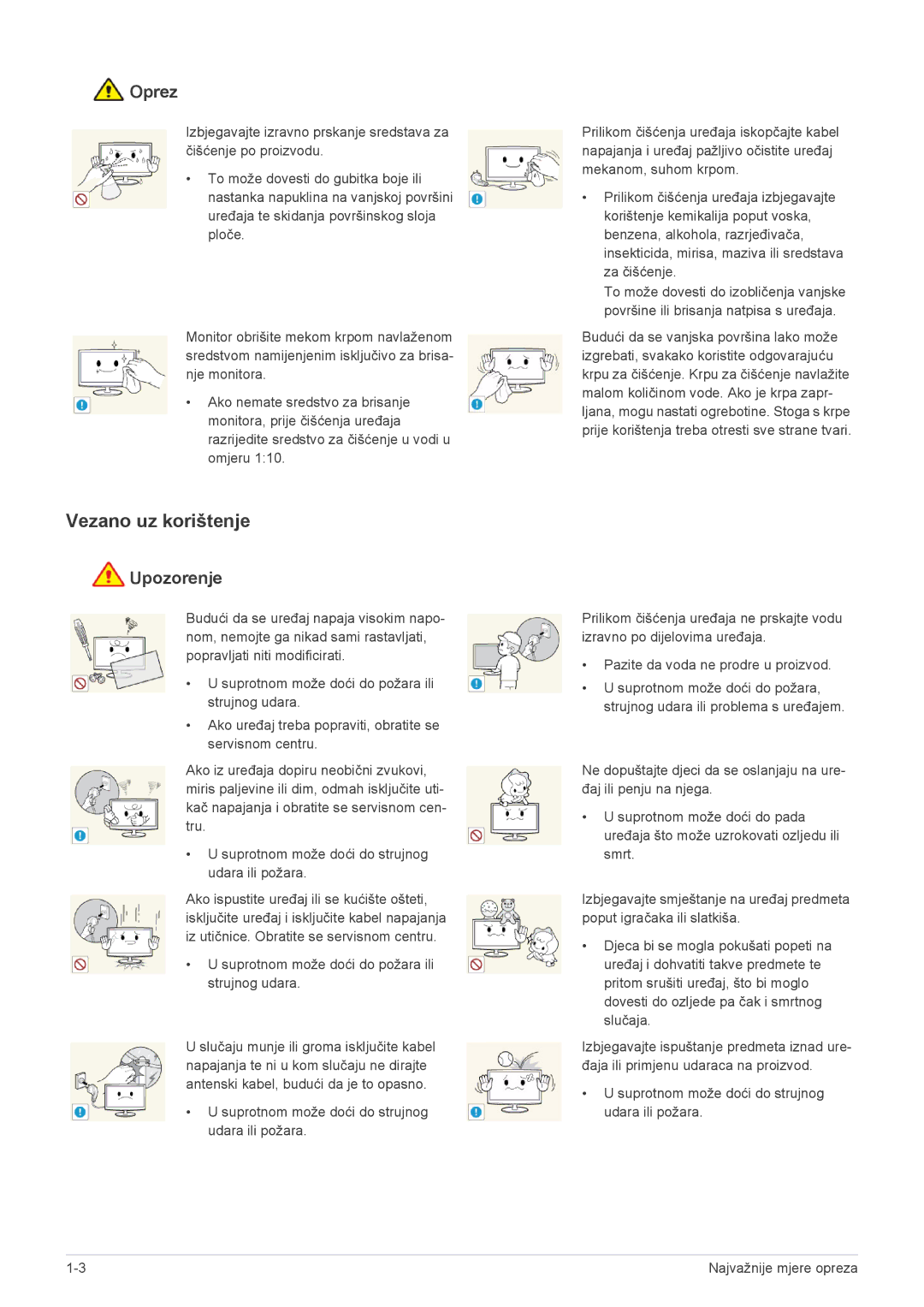 Samsung LS23MURHB/EN manual Vezano uz korištenje 