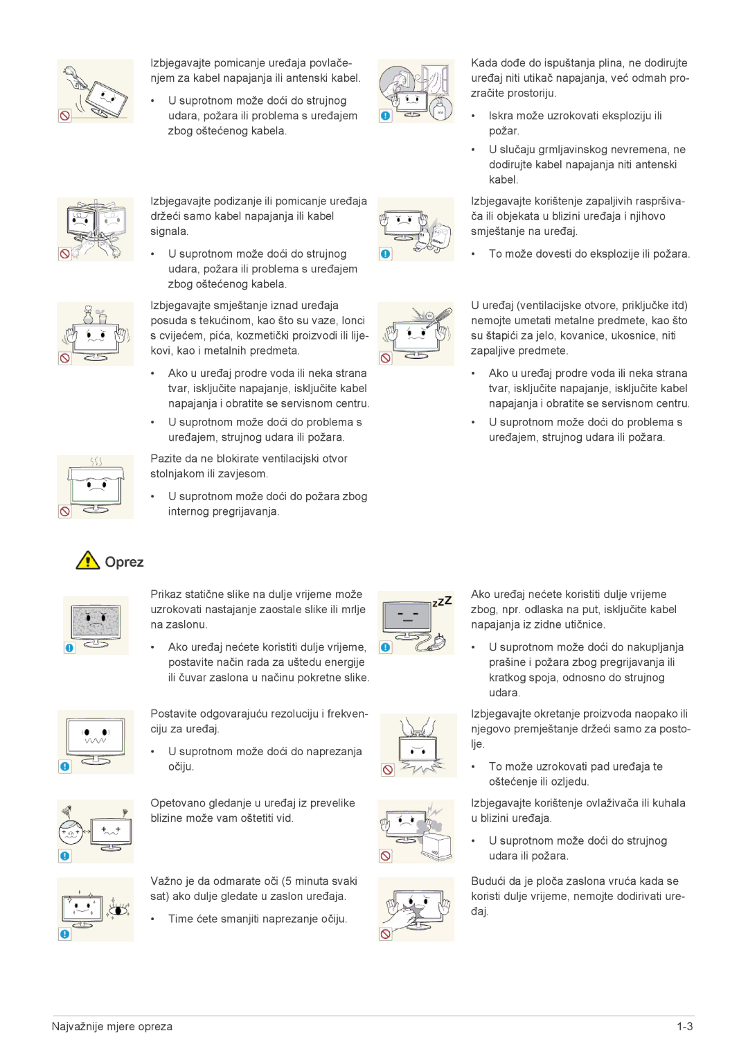 Samsung LS23MURHB/EN manual Oprez 