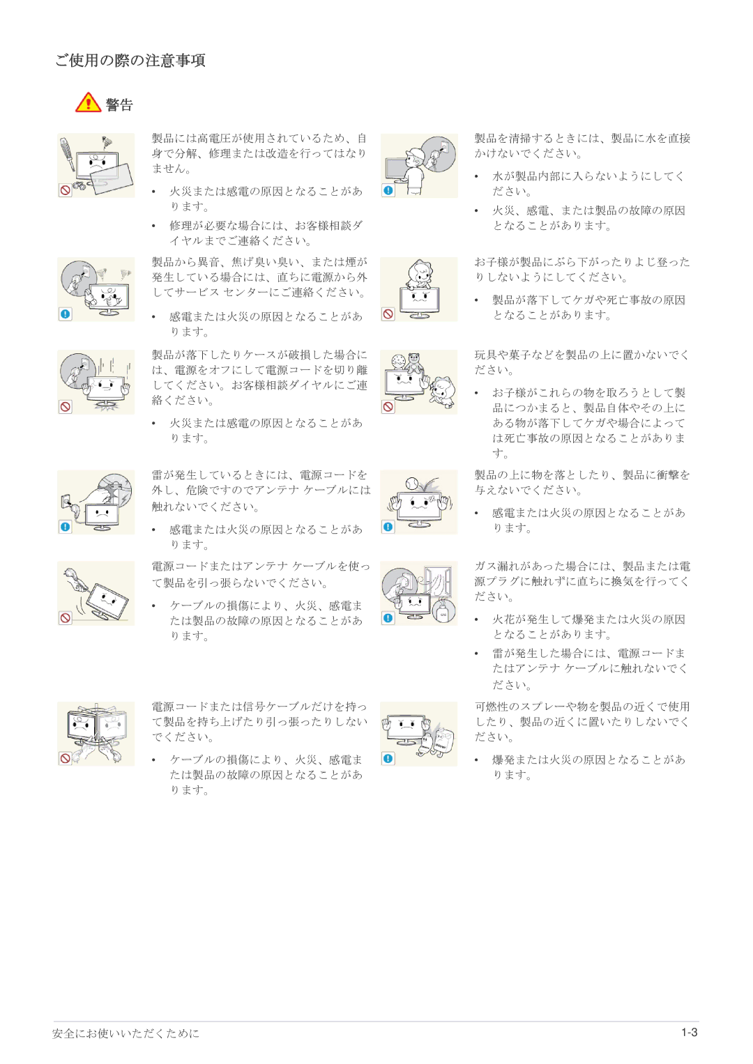 Samsung LS23MURHB/XJ, LS23MUQHB/XJ, LS23MUPNB/XJ manual ご使用の際の注意事項 