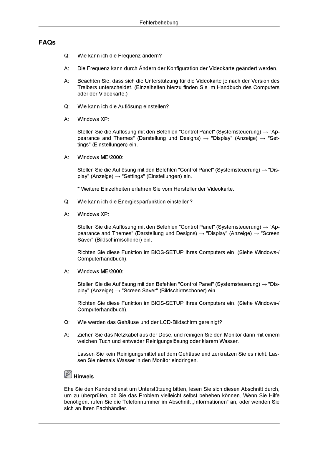 Samsung LS23MYYKBBA/EN, LS23MYYKBB/EDC manual FAQs 