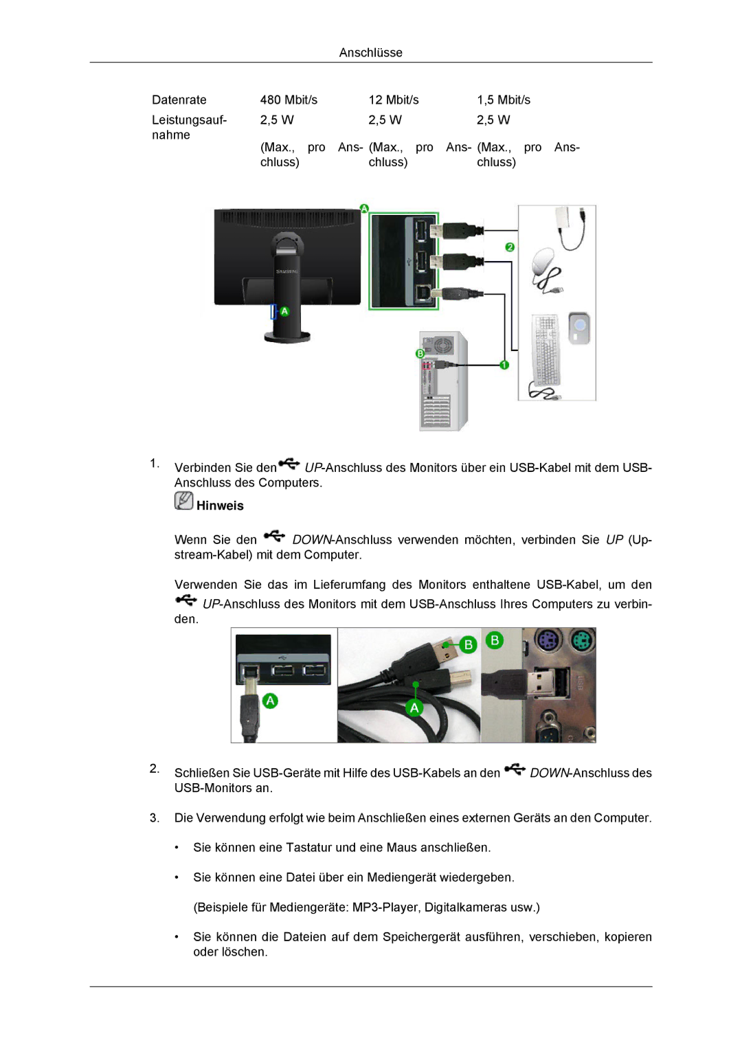 Samsung LS23MYYKBB/EDC, LS23MYYKBBA/EN manual Hinweis 