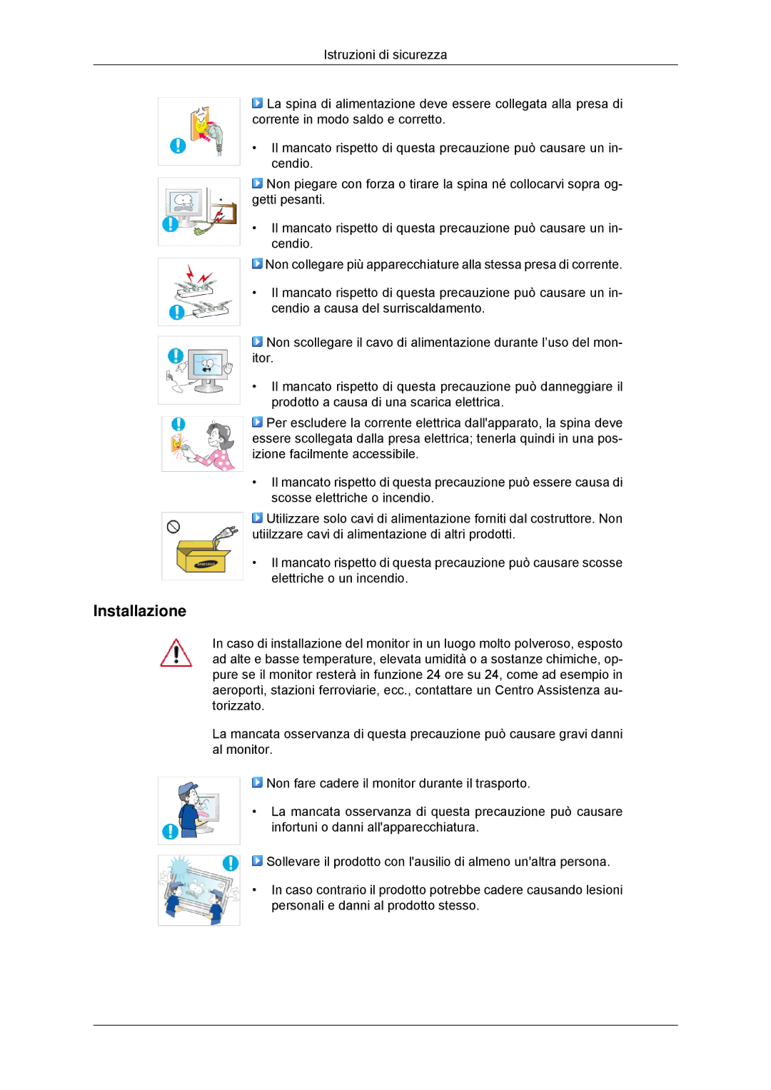 Samsung LS23MYYKBB/EDC, LS23MYYKBBA/EN manual Installazione 