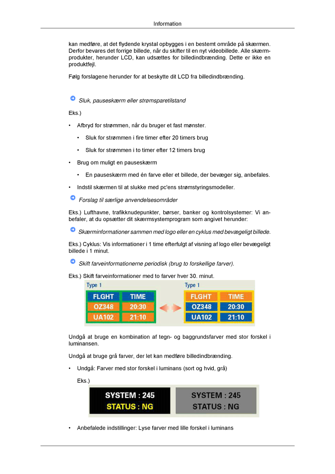 Samsung LS23MYYKBB/EDC, LS23MYYKBBA/EN manual Sluk, pauseskærm eller strømsparetilstand 