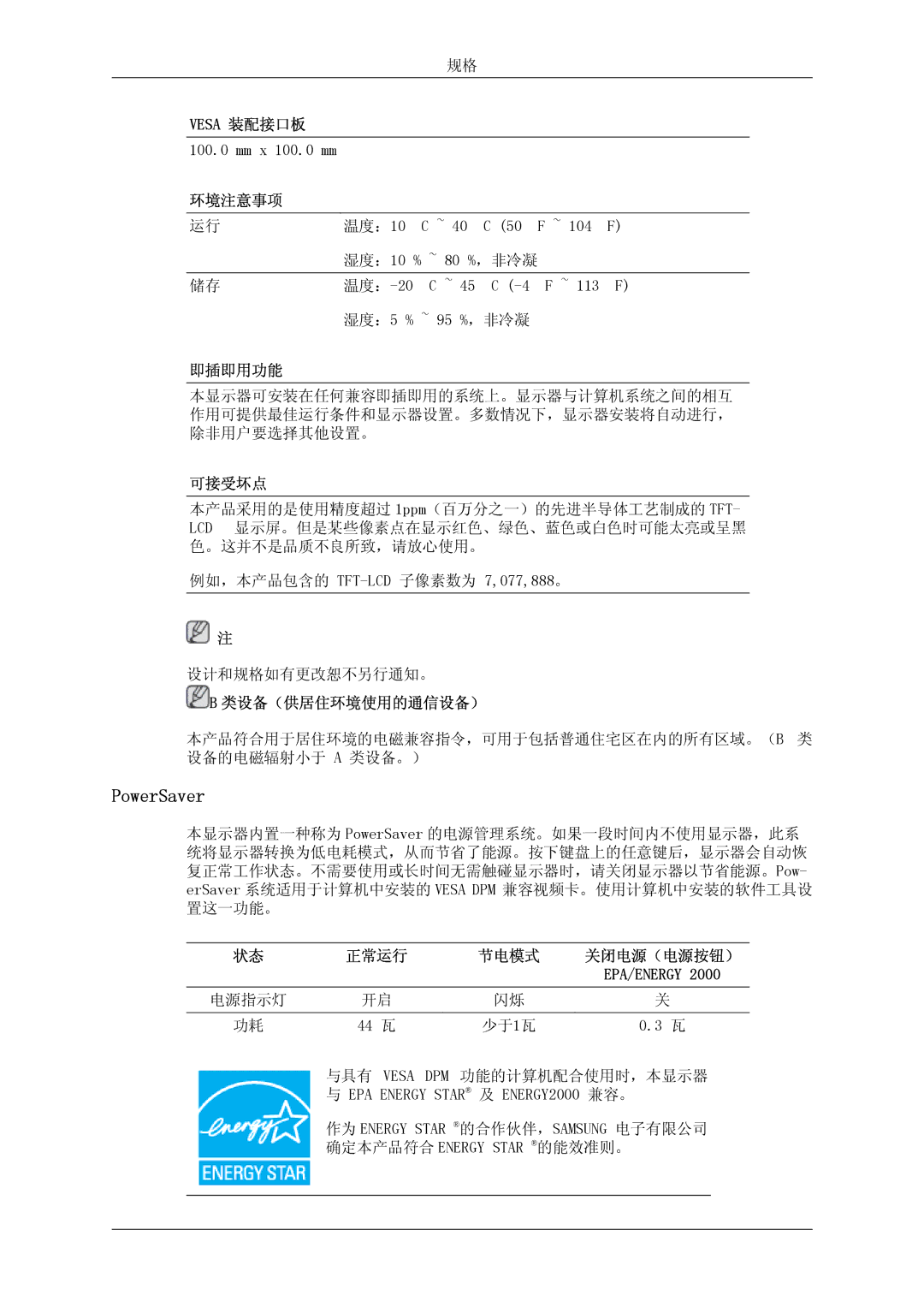 Samsung LS23MYYKBB/EDC, LS23MYYKBBA/EN manual PowerSaver 