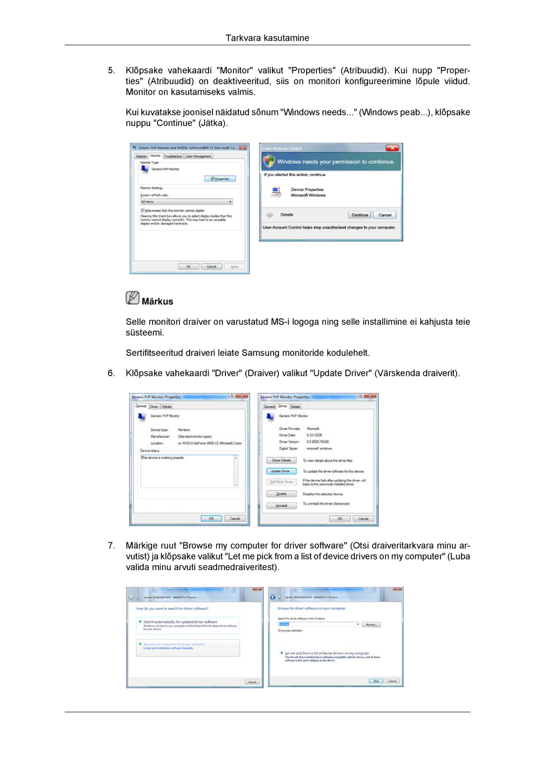 Samsung LS23MYYKBB/EDC manual Märkus 