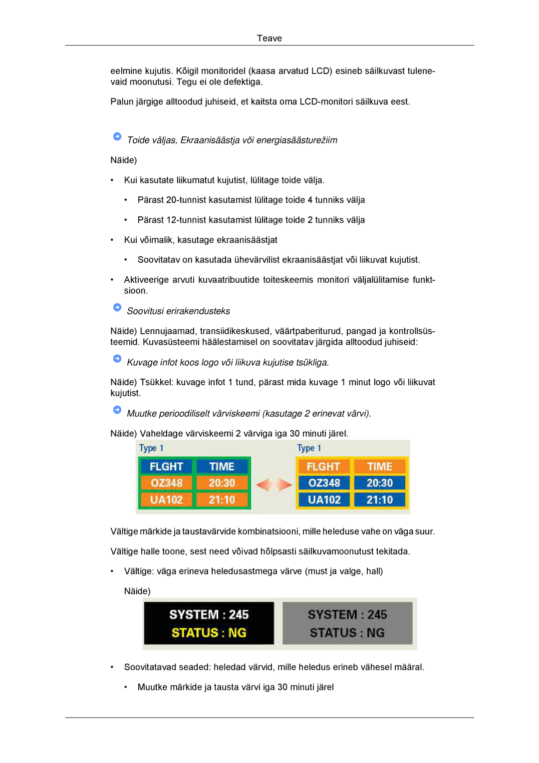 Samsung LS23MYYKBB/EDC manual Kuvage infot koos logo või liikuva kujutise tsükliga 