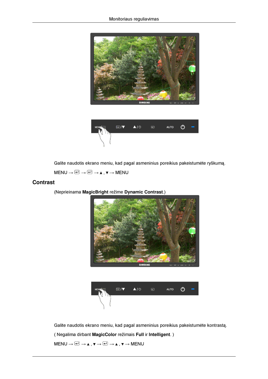 Samsung LS23MYYKBB/EDC manual Contrast 