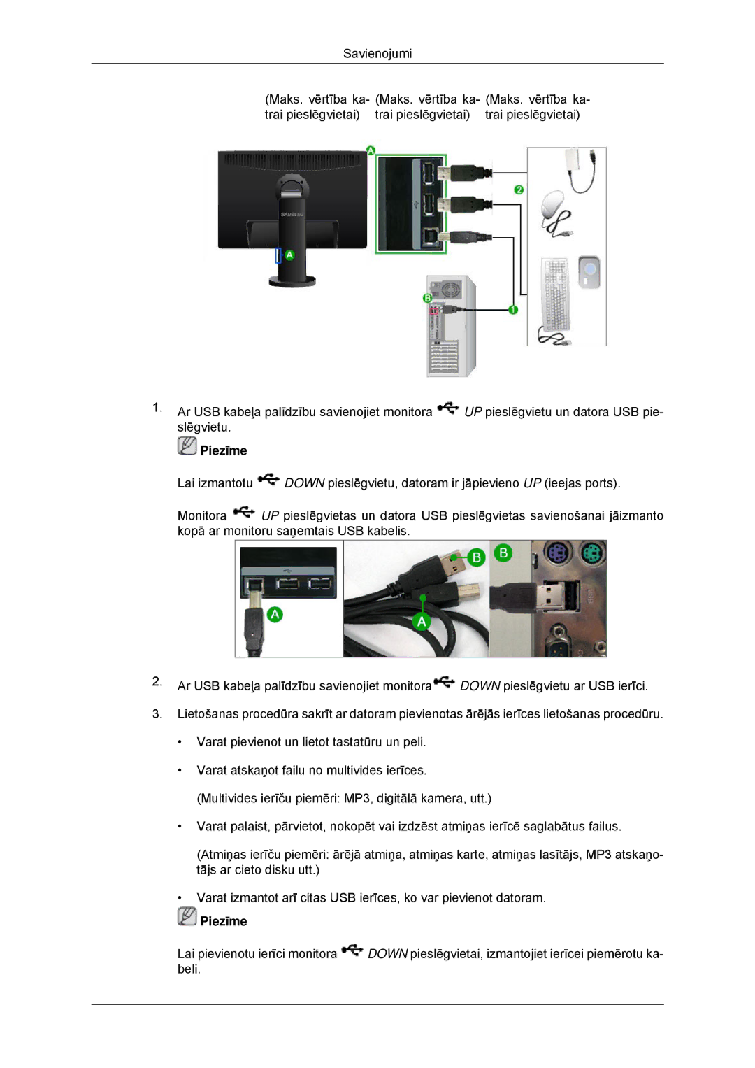 Samsung LS23MYYKBB/EDC manual Piezīme 