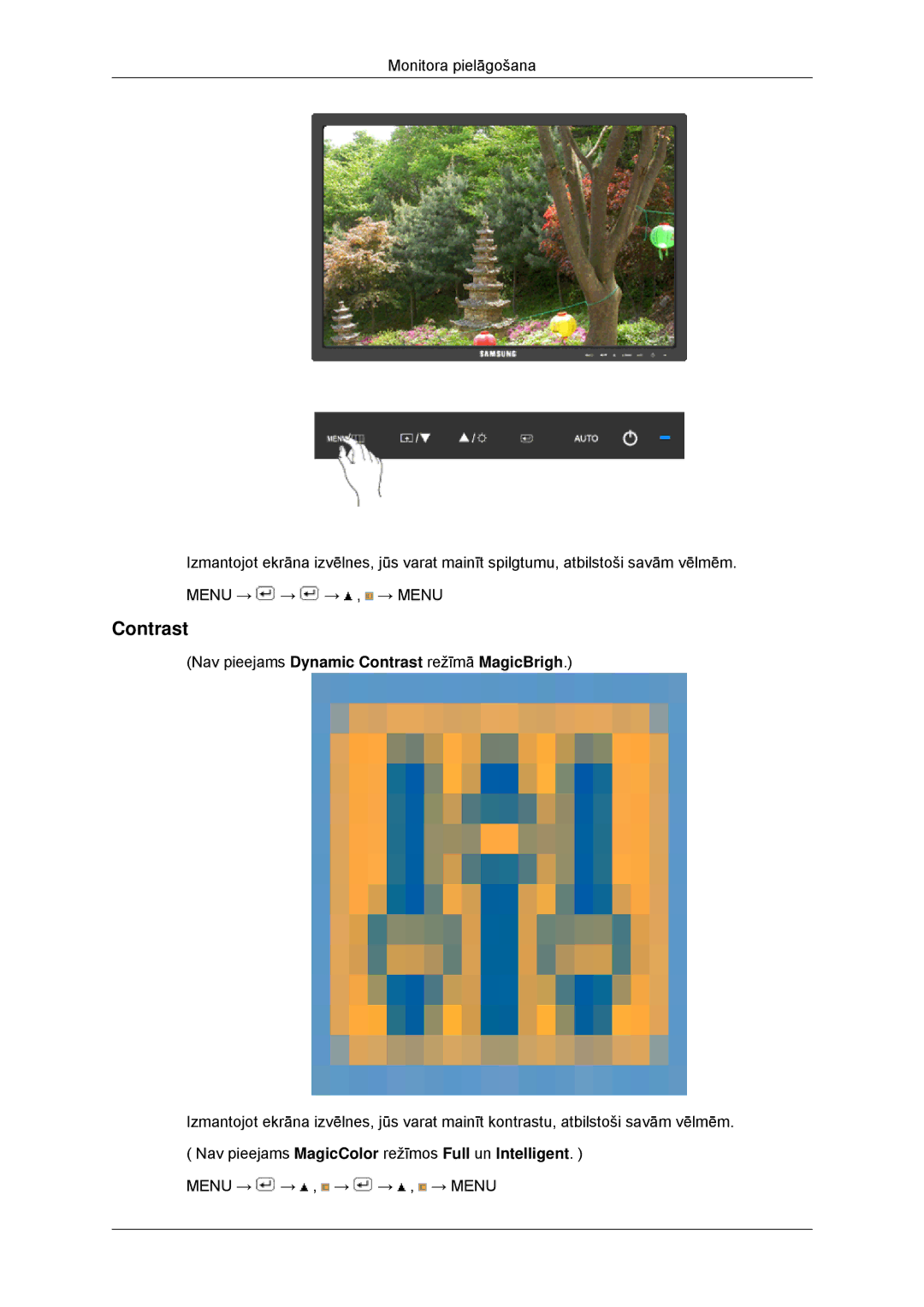 Samsung LS23MYYKBB/EDC manual Contrast 