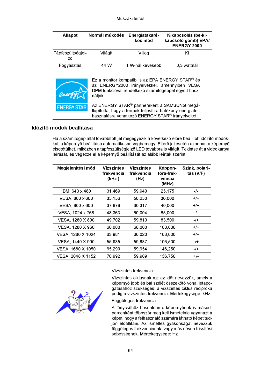 Samsung LS23MYZABCABEN, LS23MYZABC/EDC, LS23MYZABCA/EN, LS23MYZASC/EDC manual Időzítő módok beállítása 